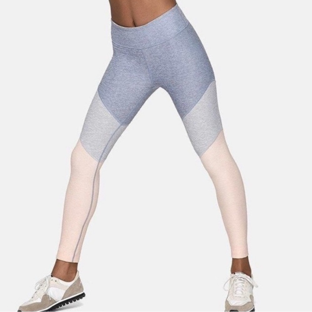 Outdoor Voices Pink/Blue-Gray Colorblock 7/8 XS Leggings